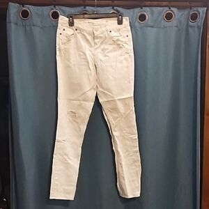 Vintage Match Women's Cream Straight Leg Jeans